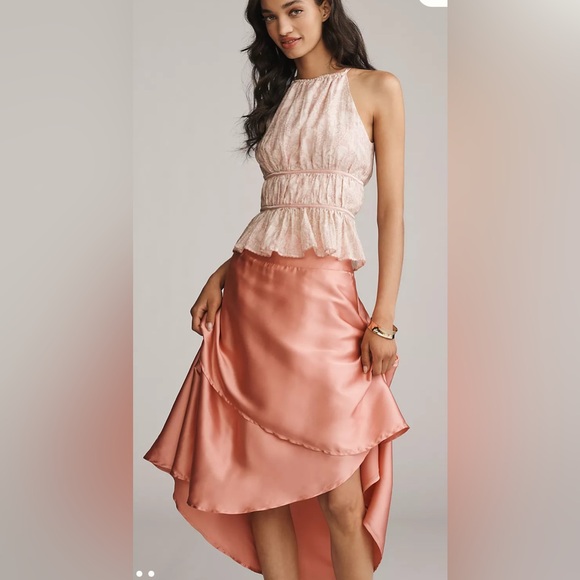 Anthropologie Dresses & Skirts - NWT By Anthropologie Silky Tiered Midi Skirt size 12